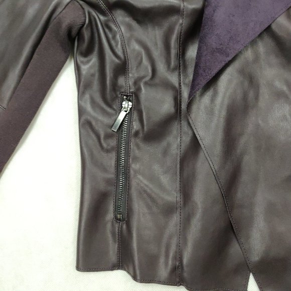 NWT Bar III Flyaway Faux-Leather Jacket XS - Picture 7 of 11